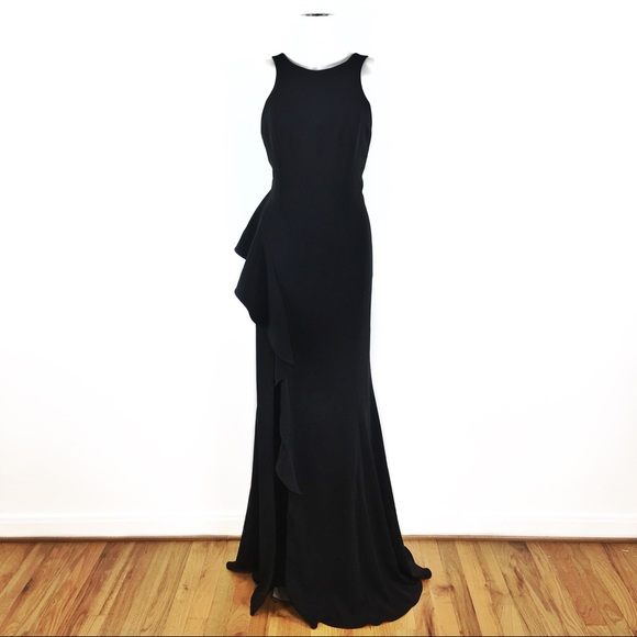 JAYGODFREY Dresses & Skirts - Jay Godfrey Watters Front Ruffle High Slit Gown
